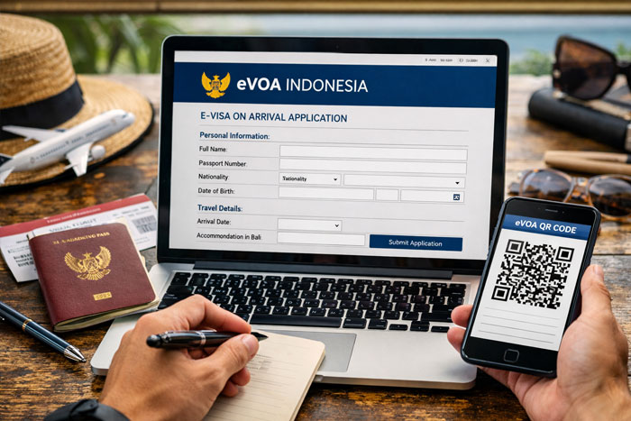 Indonesia eVOA application process for Bali travel