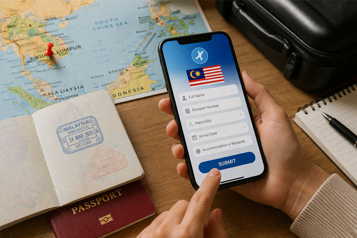 What is Malaysia digital arrival card (MDAC) form on mobile before arrival