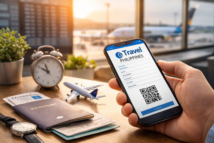 Best time to fill eTravel Philippines form before departure on mobile with QR code