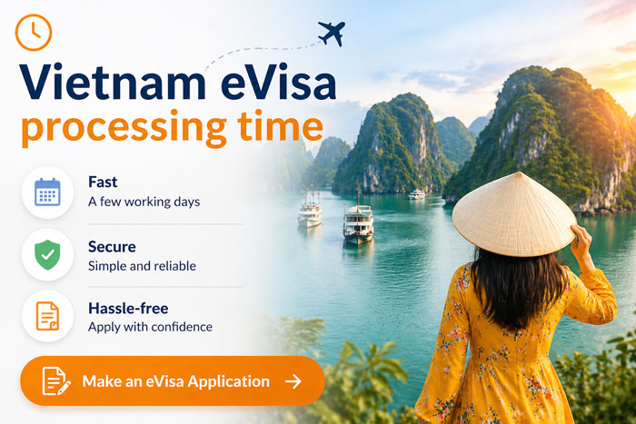 Vietnam eVisa processing time with online application