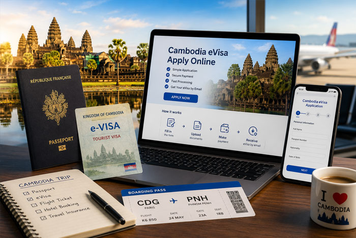 Solicitud de visado turístico para Camboya en línea